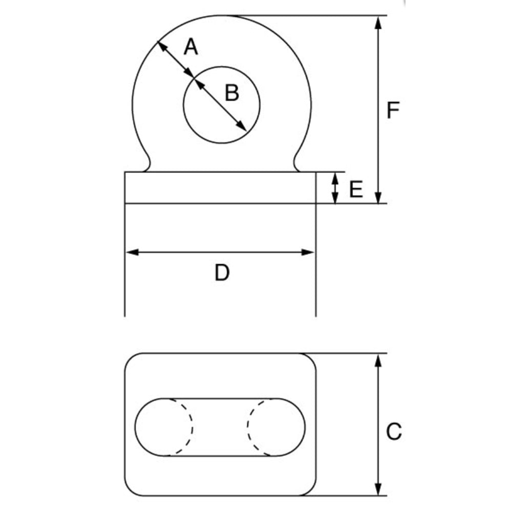 GT Rectangular Base Deckplate Technical Drawing