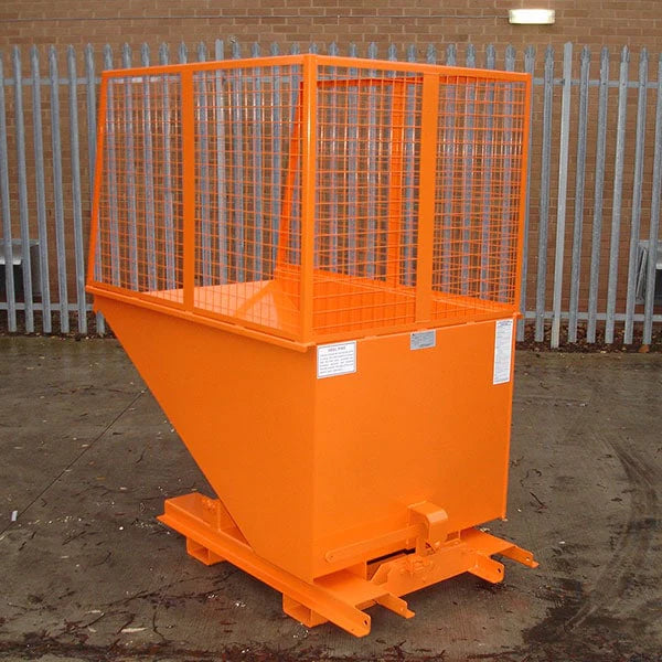 Combi Forklift Tipping Skip - with Mesh Enclosure + Forklift Tipping Skips Safety Awareness Course