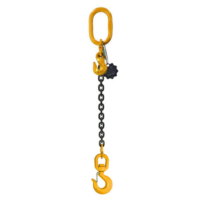2 Ton Grade 8 Single Leg Chain Sling with Shortener and Swivel Hook + Safety Course
