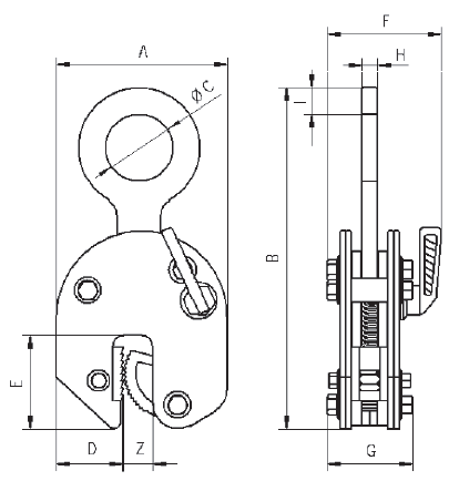 Camlok 92 Series Vertical Plate Clamp