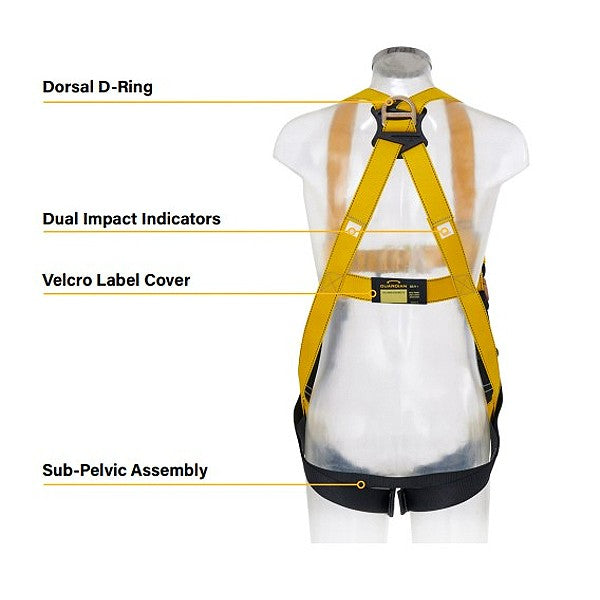 Guardian Series 2-Point Full Body Harness with Pass-Through Buckles