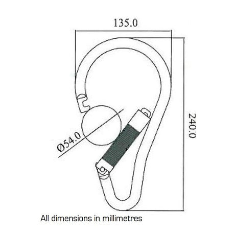 Guardian Alloy Scaffold Hook Connector with Twistlock and 55mm Gate Opening