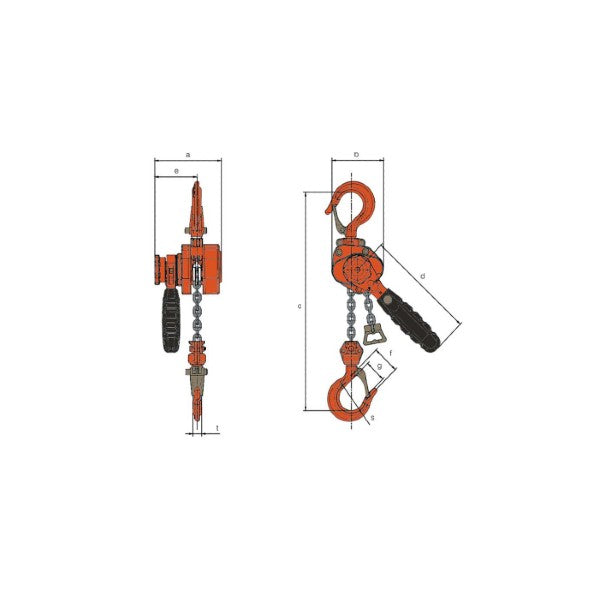 William Hackett Compact WH-L4 Ratchet Lever Hoist
