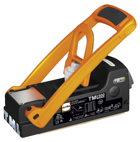 500kg TML Lifting Magnet with Swivel Eye side view 