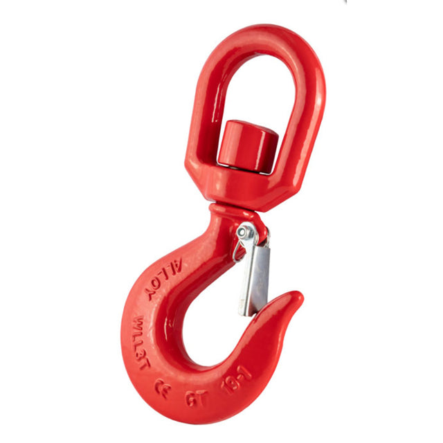 GT Alloy Steel Swivel Hook with Safety Catch full view 