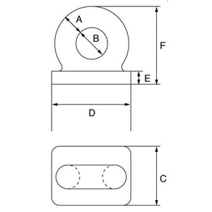GT Rectangular Base Deckplate Technical Drawing
