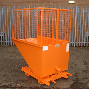 Combi Forklift Tipping Skip - with Mesh Enclosure + Forklift Tipping Skips Safety Awareness Course
