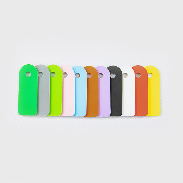 Plain small TPU identification tags in 11 colour options