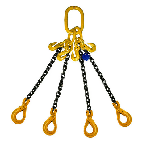 4.25 Ton Grade 8 Double Leg Chain Sling with Shorteners and Self-Locking Hooks + Safety Course