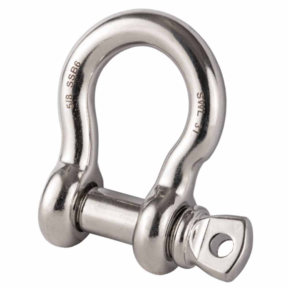 Stainless Steel Collar Pin Bow Shackle front view