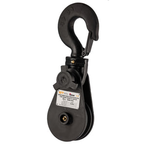 Viper Wire Rope Snatch Block with Hook Head front view