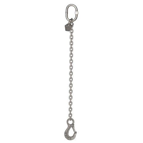 3.85 Ton Cromox Stainless Steel Single Leg Chain Sling with Clevis Sling Hook
