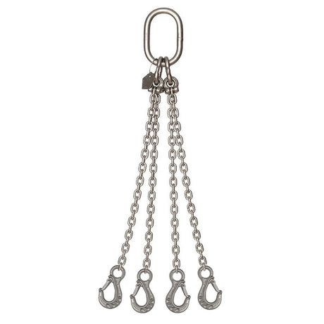 8.15 Ton Cromox Stainless Steel Four Leg Chain Sling with Clevis Sling Hooks
