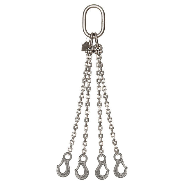 8.15 Ton Cromox Stainless Steel Four Leg Chain Sling with Clevis Sling Hooks