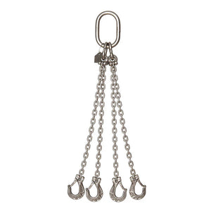 3.25 Ton Cromox Stainless Steel Four Leg Chain Sling with Clevis Sling Hooks + Safety Course