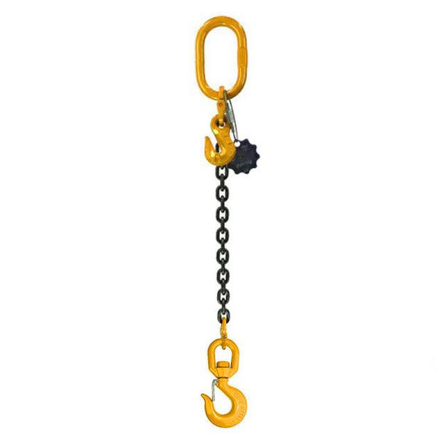3.15 Ton Grade 8 Single Leg Chain Sling with Shortener and Swivel Hook
