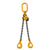 7.5 Ton Grade 8 Double Leg Chain Sling with Shorteners and Self-Locking Hooks