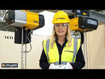 electric chain hoist lifting load demonstration