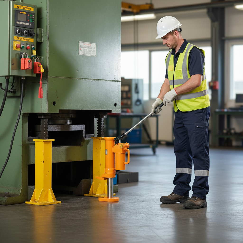Square version of technician operating the GT GTHJ jack