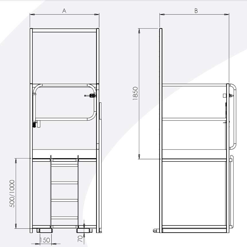 Forklift Safety Cage - Raised