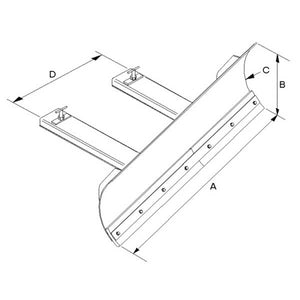 1525mm Forklift Snow Plough - Fixed Blade