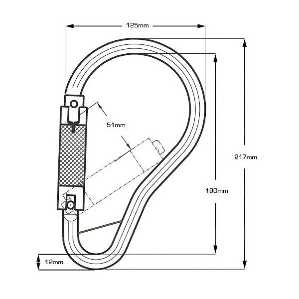 Guardian Yellow Zinc Steel Scaffold Hook with Twistlok
