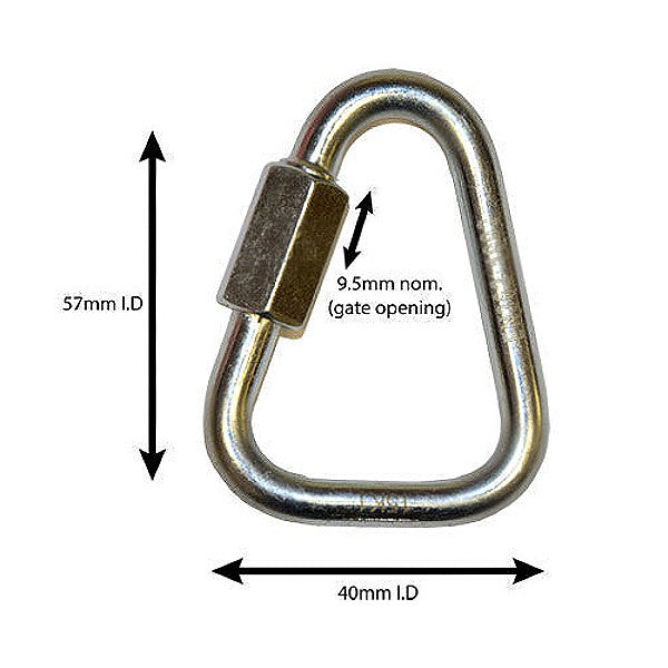 Guardian Steel Delta Rapid Link Connector with Screwgate and 9mm Gate Opening