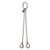 2.15 Ton Cromox Stainless Steel Double Leg Chain Sling with Clevis Sling Hooks