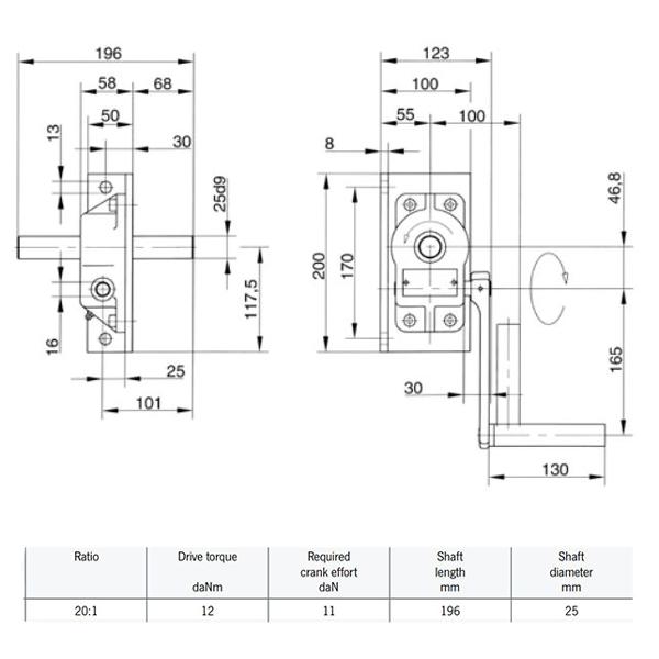 Pfaff S20 Hand Operated Gearbox
