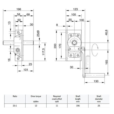 Pfaff S20 Hand Operated Gearbox