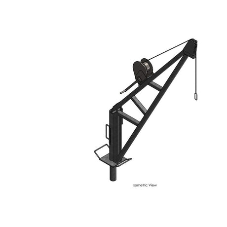 500kg WLL 1200mm Reach Winched Lean Over Davit 