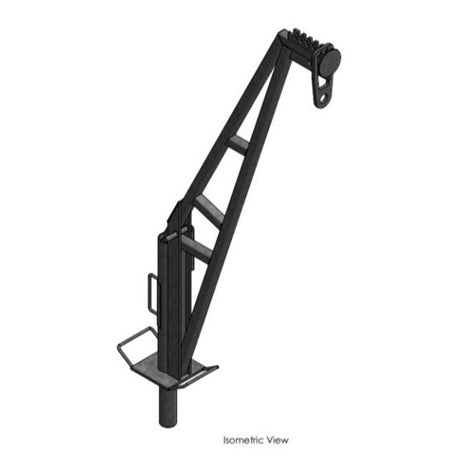500kg WLL 760mm Reach Lean Over Davit
