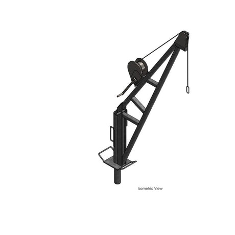 500kg WLL 1000mm Reach Winched Lean Over Davit 