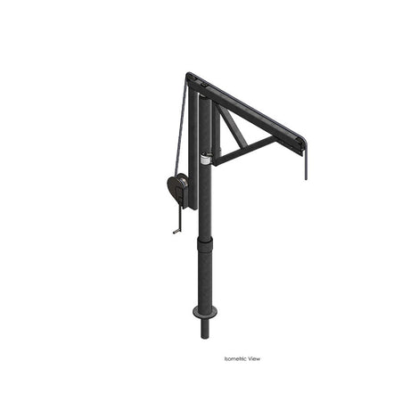 500kg WLL 1200mm Reach Wimched Spilt Pole Davit